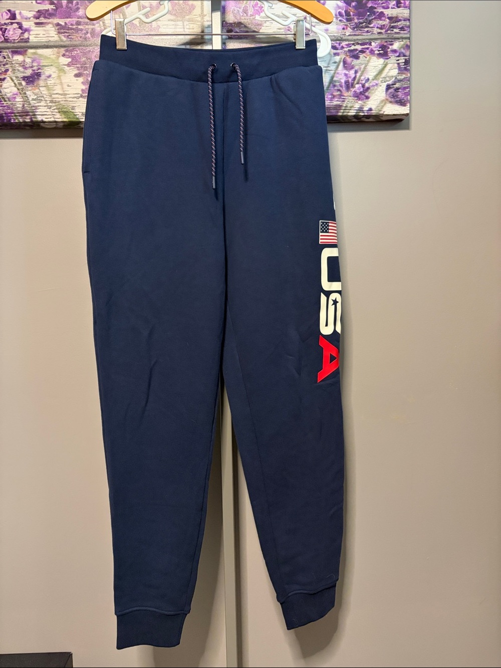 Polo Ralph Lauren Olympic USA Logo Navy Men's Jogger Pants Size S NWOT